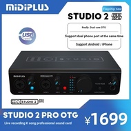 MIDIPLUS STUDIO 2 PRO OTG External Sound Card Computer Mobile Phone Live Singinging Recording Sound 