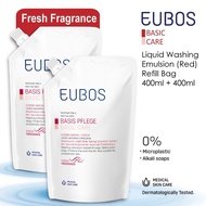 EUBOS Body Wash (Refill Bag 400 ml x 2 ) Fresh Fragrance