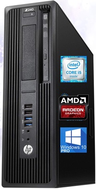 HP Z240 Workstation SFF Desktop PC, Intel Core i5-6500 Upto 3.60GHz, 32GB RAM, 1TB SSD, AMD Radeon H