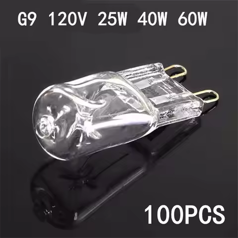 5/10/20/100PCS G9 120V 25W 40W 60W Eco Halogen Light Bulbs LED Inserted Beads Crystal Lamp for Energ