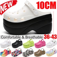 เพิ่มความสูง6-8-10cm หลุมรองเท้ารองเท้าแตะด้านล่างหนารองเท้าชายหาดใหม่กีฬาน้ำหนักเบาด้านล่างหนา Croc
