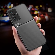VIVO X70 Pro Plus X60 Pro X50 Pro X30 Pro Leather Texture Car Magnetic Holder Anti-fall Phone Case