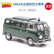 1/43 Road Eagle Yiming 1962 Volkswagen Mini Bus Police Car Retro Simulation Classic Car Car Model Al