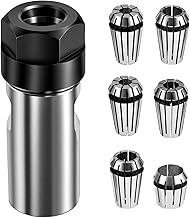 M14 Thread Angle Grinder Extension Rod to Drill Adapter, ER16 Spring Collet Set for (6mm, 1/4", 8mm,