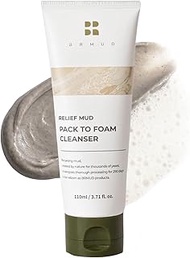 BRMUD Recovery Mud Pack to Foam Facial Cleanser for Sebum Control and Makeup Cleansing 110ml (3.72 f
