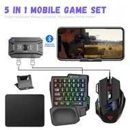 คีย์บอร์ดเกมมิ่งแบบพกพาสำหรับมือถือ คีย์บอร์ดสั้น Bluetooth 5.0 รองรับ Android/iOS/PC การตอบสนองเร็ว