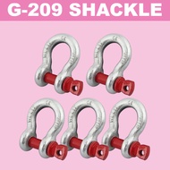 Heavy Duty Galvanized Shackle 3.25 Tons Screw Pin Bow Type Anchor Shackle Omega Shackle G209 Shackle