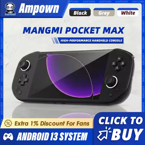 MANGMI POCKET MAX Handheld Game Console 7'' OLED 144Hz Screen Qualcomm SD865 Android 13 System 8000m