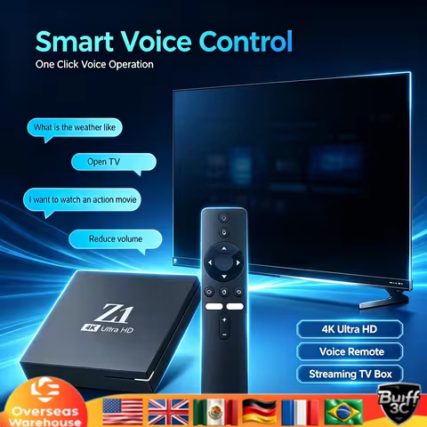 Z1 TV Box Smart HD 4K Allwinner H313 Quad Core 8GB 128GB Android 15 Media Player 4G 5G WIFI BT5.0 Vo