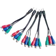 One to Three AV Mother Lotus RCA Adapter cable3.5Turn AV Seat Television3Combination1Audio3.5mm Univ