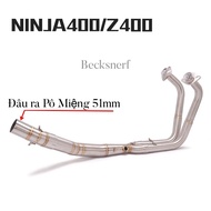 Kawasaki Ninja400 Z400 stainless steel full system exhaust