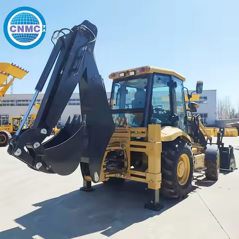 CNMC 4X4 Wheel Loader Excavator Backhoe Loader High Performance Customizable Two End Operation Facto
