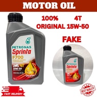 PETRONAS SPRINTA F700 4T 1 LITRE 15W50 MINYAK MOTOR NEW STOCK 100% ORIGINAL