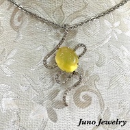 Natural Grape Stone Diamond Pendant 4.71ct 0.31ct South African White Gold K375