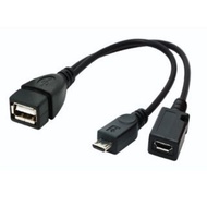 Power Charging Host OTG Cable Adapter 3in1 OTG Male to Female Micro USB to USB 2.0