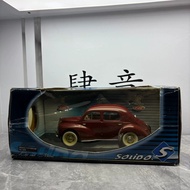 [Ready Stock] SOLIDO SOLIDO 1/18 Renault 4CV Berlin French Classic Old Car Alloy Car Model Wine Red 