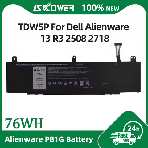 SKOWER 76Wh TDW5P Battery for dell Alienware 13 R3 D1738 D2718 D2728 P81G