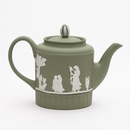 英國製wedgwood緑色碧玉浮雕陶瓷希臘神話收藏壼 咖啡壼 瓷壼