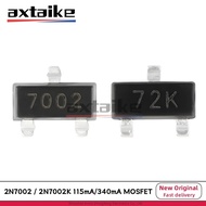 100PCS 2N7002 2N7002K LT1G 7002 702 72K 12W LWW L2N7002KLT1G RK SOT-23 60V 340mA 115mA SMD N-channel