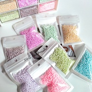 25g Glossy Sand Beads Sequin Beads 8/s0 (3mm) - Glossy Sand Sequin Beads