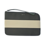Agnes b. VOYAGE Clutch Handbag bag Striped Women black White