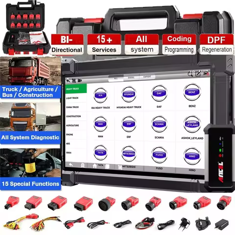 2026 Ancel X7 HD Trucks Professional Diagnostic Device Complete System OBD2 Scanner ECU Oil Reset Bi
