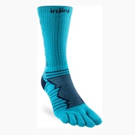 INJINJI ถุงเท้าวิ่งแยกนิ้ว  ULTRA RUN MIDWEIGHT CREW COOLMAX PACIFIC รุ่นอัลตร้า ทุกเพศ สีฟ้า น่องสู