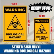 SIGN STICKERS K3 WARNING BIOLOGY HAZARD SIGNS | - READY TO SHIP