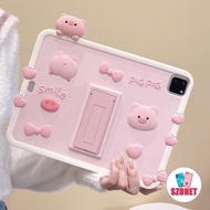 Cute Cartoon Love Pink Pig For iPad Mini 6/5 iPad 9.7 5th/6th Air 3/4 /5 iPad 10.2 7th/8th /9th/10th Gen iPad Pro 11 inch 2022 /2021 iPad Pro 12.9 2022 /2021 iPad Case Holder