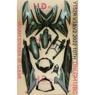 Y15ZR Y15 V1 V2 FULL SET COVER SET 2022 10TH TANAM STICKER 2K CLEAR NEW ARRIVEL 2022 COVER SET ORGIN