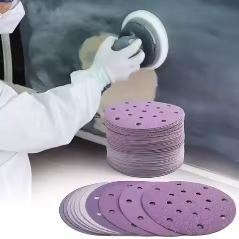 6 Inch 17 Hole Sanding Discs 60-2000 Grit Wet Dry Sandpaper Hook and Loop For Festool Random Orbital