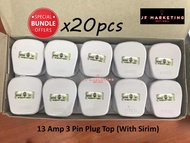 (20PCS) 13 Amp 3 Pin Plug Top (With Sirim)
