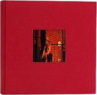 Kolo Hudson 2up Photo Album, Holds 200 4x6 Photos, Ideal for Wedding and Baby Books, Red
