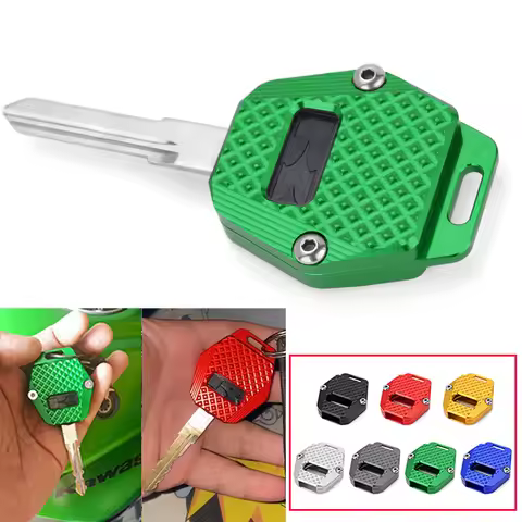 Green CNC Motorcycle Key Cover Shell For Kawasaki Ninja ZX 250R 250 300 600 650 Ninja 250fi old Ninj