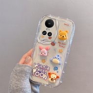OPPO Reno 10 11 Pro Casing OPPO Reno 10 11 11F 5G Casing Cartoon Winnie the Pooh Piglet tigger Clear