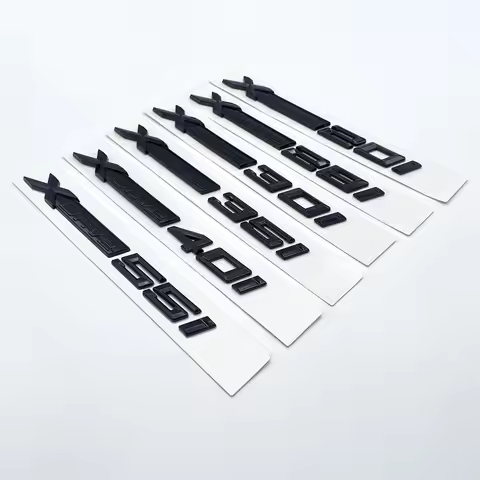 Glossy Black New XDrive 20i 25i 28i 30i 35i 40i 48i 50i Fender Emblem For BMW X1 X3 X4 X5 X6 X7 Car 