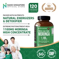 Fresh Leaf Pure Moringa 1100mg Moringa Oleifera - Moringa Capsule, Superfood, Multivitamin Supplemen