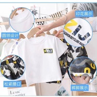 1Set Summer Boy Fashion Shirt Set Camouflage Pant Kids for 1-7 Years Old Fashionable Children's Clot