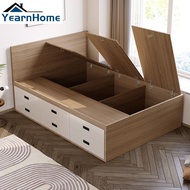 高箱儲物床 床架 bed  <包送貨 Free Delivery> bed frame 板式床 高箱床 queen size 落地床 床 bed 單人床 雙人床 King size 單人床架 雙人床架