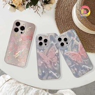 SS945 New Clarity Swirl Case Pink Butterfly Hardcase Casing hp Compatible for OPPO A71 A74 A78 A9 A5