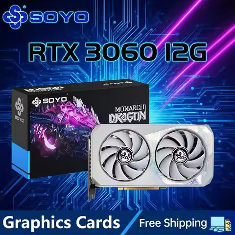 SOYO Graphics Cards RTX 3060 3060Ti 3050 2060Super 8GB 12GB NVIDIA GPU GDDR6 192bit Computer compone