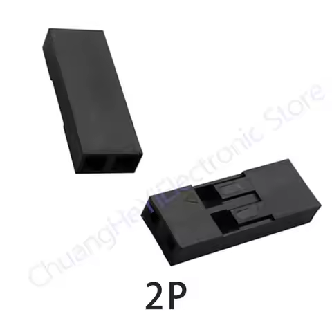 100Pcs Dupont Plastic Shell 2Pin 2.54mm Dupont Connector 2P