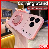 Luxury Matte Phone Case with 360° Rotating Stand, Compatible for Moto Edge 70 60 50 40 Neo Fusion Pr