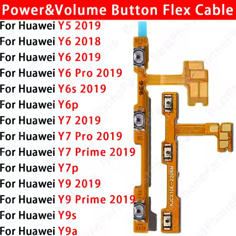 For Huawei Y5 Y6 Y7 Y9 Y6s Y7p Y9a Y9s Pro Prime 2018 2019 Side Button Switch Volume Key Power On Of