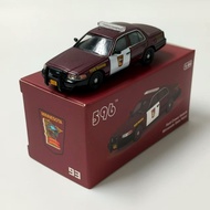 1/64 Minneda Patrol Police Car Ford Crown Victoria 596 Simulation Alloy Car Model Simulation Car Mod