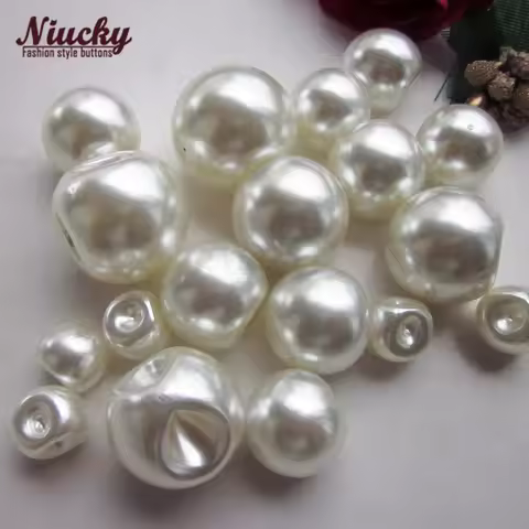 Niucky-Good Eco-friendly ABS Sewing Pearl Buttons, Clothing Dress Decoration Gift, DIY Crafts Access