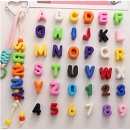 (450 Grams) Letter and Number Beads Alphabet Mote/s Craft/s for Bracelets and Necklaces AZ Letter Mi