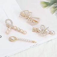 NGEL 4Pcs Pearl Hair Clip/Hair Pins/Hair Barrettes Styling Hair Accessories/Elegant Pearl Hair Pins 