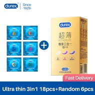 [Free Shipping] Super-value Mix Types Natural Rubber Latex Durex Condoms Ultra Thin Extra Lubricanted Condom Sleeve Goods for Adults