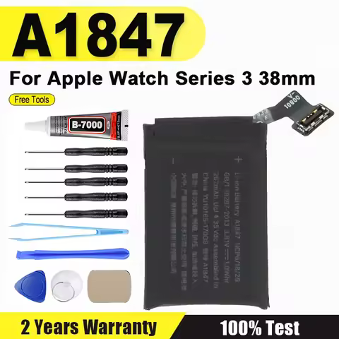 Brand-New A1847 Battery A1847 For Apple Watch Series 3 38mm GPS Version Series3 38mm + Free Tools